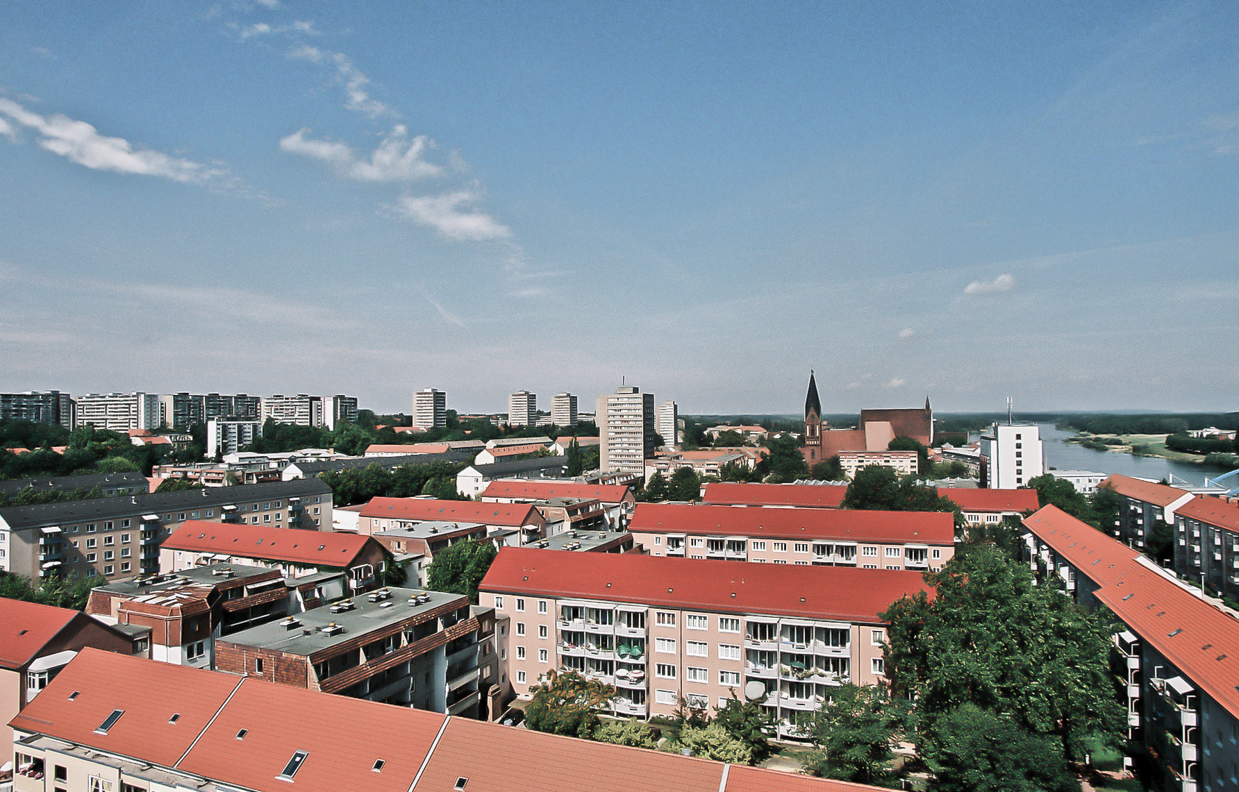 Nördliche Innenstadt vom Rathausdach